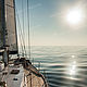 Фотокартина: Штиль в море, парусная яхта и блики солнца №113, Фотокартины, Севастополь,  Фото №1