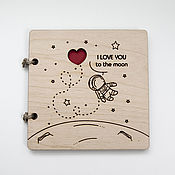 Открытки: Деревянная открытка "Our love story"