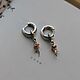 Серьги Конго 'Chic silver rose' с подвесками. Серьги-кольца. Reo Rhoeo (reorhoeo). Интернет-магазин Ярмарка Мастеров.  Фото №2