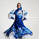 Russian folk costume ' Gzhel on blue'. Folk dresses. SLAVYANKA. Online shopping on My Livemaster.  Фото №2