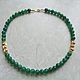 Necklace green agate with gold, Necklace, Sergiev Posad,  Фото №1