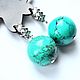 Order earrings with turquoise. Olga Lado. Livemaster. . Earrings Фото №3