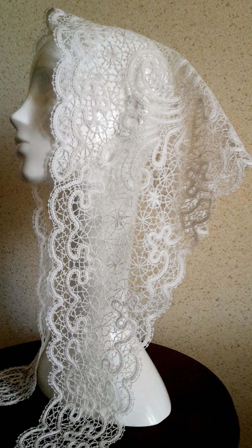 Косынка кружевная "Дивный цветок" в интернет-магазине Ярмарка Мастеров ...