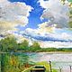 Oil painting landscape At the bridge _ author's work. Pictures. VladimirChernov (LiveEtude). My Livemaster. Фото №5