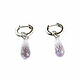 Earrings with amethysts, earrings with pink amethysts drops. Earrings. Irina Moro. My Livemaster. Фото №6