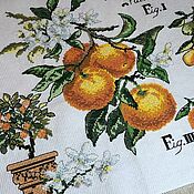 Картины и панно handmade. Livemaster - original item A picture embroidered with a cross Oranges from the Botany series. Handmade.