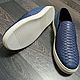 Espadrilles made of genuine Python leather and blue tweed in stock!. Slip-ons. SHOES&BAGS. Online shopping on My Livemaster.  Фото №2