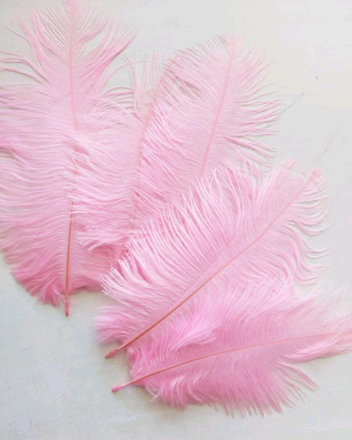 розовые перья для интерьера