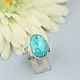 Ring with chrysocolla. Silver. Rings. Author Jewelry from natural stones. Online shopping on My Livemaster.  Фото №2