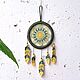 Green / yellow dream catcher with feathers knitted, Dream catchers, St. Petersburg,  Фото №1