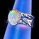 Order Silver Whales ring with Ethiopian opal. geliar. Livemaster. . Rings Фото №3