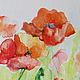 Poppies Watercolor painting 17х20 cm. Pictures. KapustinaArt. Online shopping on My Livemaster.  Фото №2