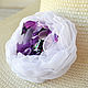 Brooch from fabric Purple flash. Brooches. Valerunka. Online shopping on My Livemaster.  Фото №2