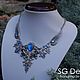 Necklace silver 'Selena Mini' Kyanite Blue Prom. Necklace. Shard Noir - handmade jewelry. My Livemaster. Фото №5