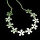 Necklace flowers made of Nickel silver with silver plating, Necklace, Yerevan,  Фото №1