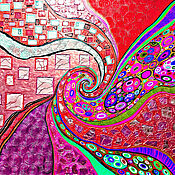 Картины и панно handmade. Livemaster - original item Interior red painting abstraction. Bright big picture. Handmade.