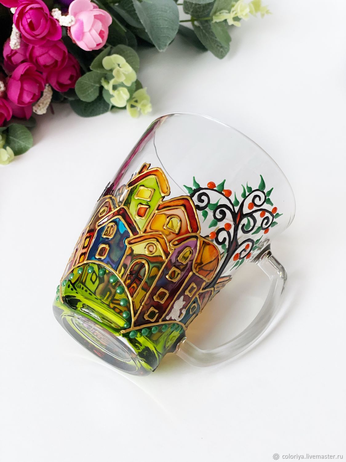 Кружка "Весенний город" в интернет-магазине Ярмарка Мастеров по цене ...
