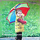 Portrait of a child 'Under the umbrella'. Fine art photographs. ArtFairy Portrets and Caricatures (artfairy). Online shopping on My Livemaster.  Фото №2