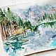 Diptych, paintings with mountains-watercolor paintings. Pictures. Annet Loginova. My Livemaster. Фото №6