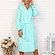 Waffle robe with a mint hood, Robes, Moscow,  Фото №1