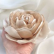 Ободок с розами из ткани "Розовые сны"