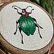 Ручная вышивка "Жук колорадский" Hand embroidery bug. Картины. Полина (embroiderycraft101). Ярмарка Мастеров.  Фото №4