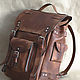 Leather Hiking vintage backpack, buy leather backpack. Backpacks. Lemberg Leather. Online shopping on My Livemaster.  Фото №2