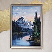 Картины и панно handmade. Livemaster - original item Painting mountain landscape 50 by 70 cm painting by photo to order. Handmade.