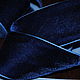 Бархатная лента "Тёмный синий" супер широкая 5 см. Аксессуары для кукол и игрушек. Антре-СОЛЬ (Antre-SOL). Интернет-магазин Ярмарка Мастеров.  Фото №2
