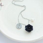 Украшения handmade. Livemaster - original item Handmade pendant with a black rose. Handmade.