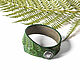 Green Leather Bracelet for Women Girls. Cuff bracelet. Two Starlings. Online shopping on My Livemaster.  Фото №2