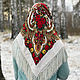RUSSIAN-FOLK SHAWLS. Shawls1. Russian - folk headscarf (russkie-platki). Online shopping on My Livemaster.  Фото №2