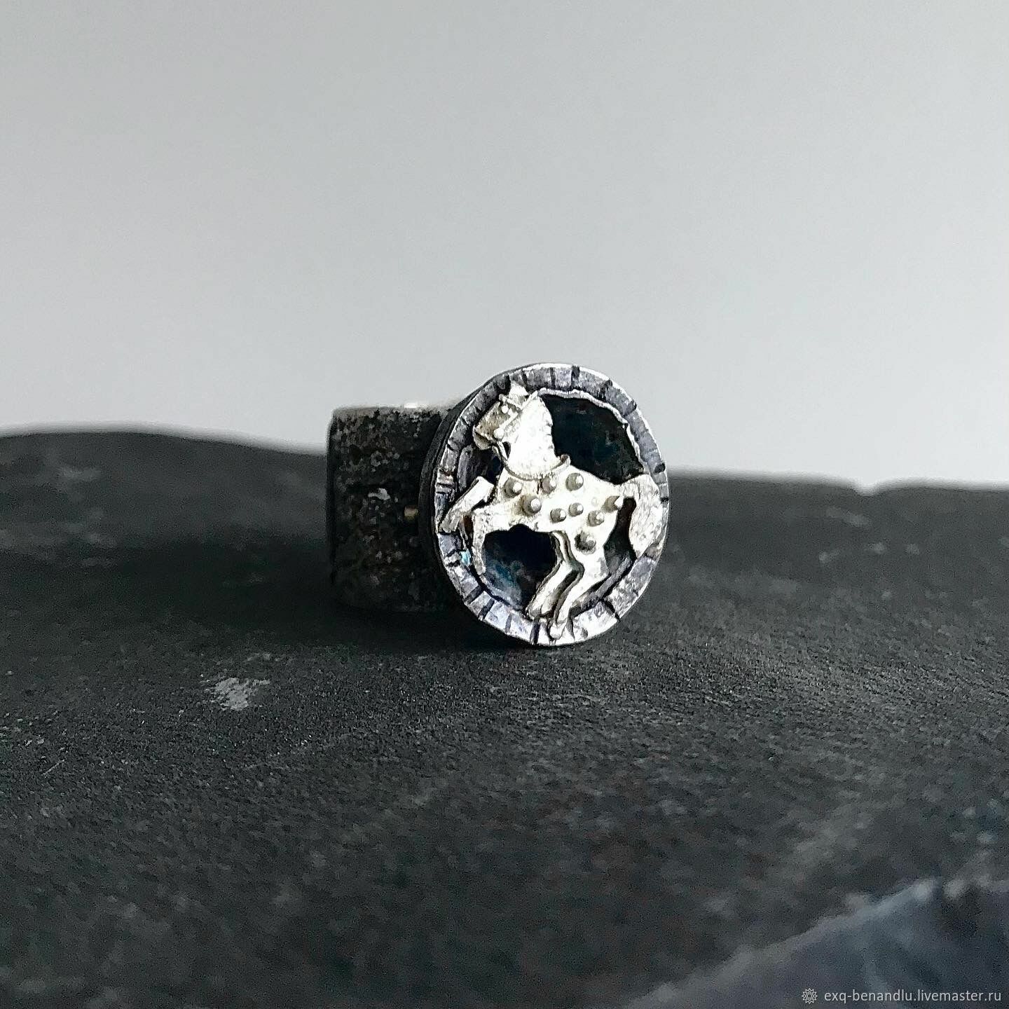 Wide Silver Horse Ring. Silver, Gold, Rings, St. Petersburg,  Фото №1