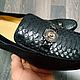 Men's moccasins, made of genuine python leather, in black!. Moccasins. SHOES&BAGS. My Livemaster. Фото №6