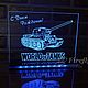 World of tanks - гравировка с подсветкой. Сувениры с пожеланиями. Аня Гравировка с подсветкой Firefly (Firefly-kirov). Интернет-магазин Ярмарка Мастеров.  Фото №2