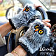 Fingerless gloves Owl black and white, Mitts, Moscow,  Фото №1