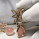 Серьги с розовым халцедоном. Серьги классические. SCARABEY jewelry. Ярмарка Мастеров.  Фото №4