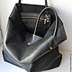 leather handbag custom made black pocket, Classic Bag, Moscow,  Фото №1