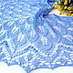 blue, shawl, lace shawl, knitting shawl, summer shawl, silk shawl, mini shawl, fishnet Bacchus, silk, summer, Narcissus, knitted shawl, knitting shawl, openwork shawl, knitted shawl
