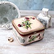 Для дома и интерьера handmade. Livemaster - original item Antique jewelry box 10,0h10,0h5,8 cm. Handmade.