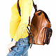 Кожаный рюкзак "Классик 2" коричневый. Рюкзаки. Кожинка. Ярмарка Мастеров.  Фото №6