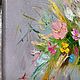 Oil painting flowers with a palette knife. The picture is in pastel tones. Pictures. paintmart (oikos). My Livemaster. Фото №5