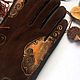 Brown women leather gloves.Unique design "Amber" Size 8.5. Gloves. InGAartWork. Online shopping on My Livemaster.  Фото №2