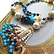 Necklace 'Blue dawn' (pearls, lapis lazuli, crystal). Necklace. Pani Kratova (panikratova). Online shopping on My Livemaster.  Фото №2