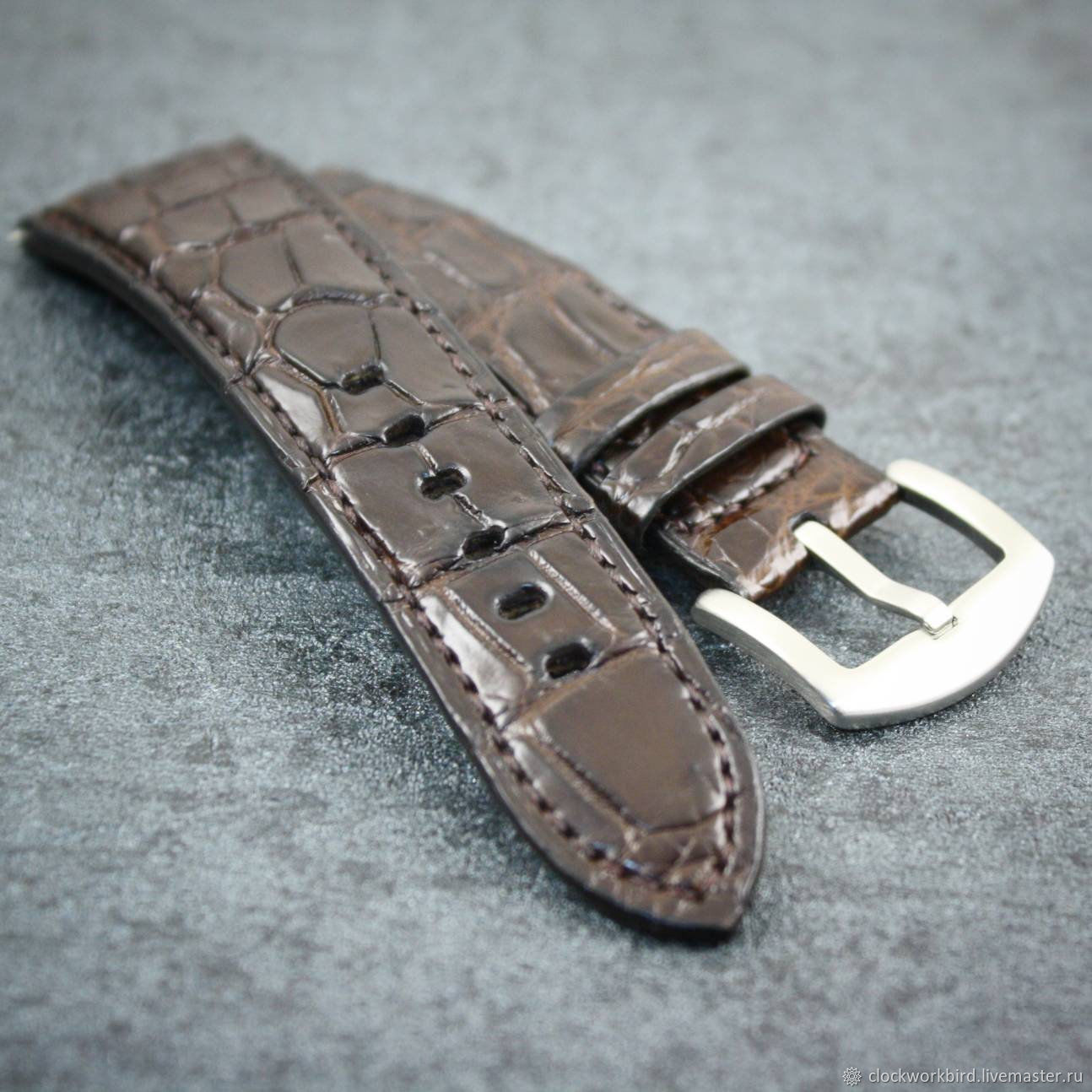 ремешок из кожи крокодила. ремень для часов кожаный. Genuine skin ремни из кожи крокодила. ремешок из кожи крокодила. ремешок для часов 24мм.