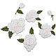 Embroidery applique white roses Folk style stripe patch, Applications, Moscow,  Фото №1
