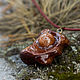 Pendant made of wood and resin jewelry. Pendant. Made by mushroom. Online shopping on My Livemaster.  Фото №2