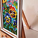 Pansies painting flowers Miniature painting in a frame. Pictures. Vladyart. My Livemaster. Фото №5