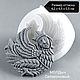 Mold 6,8cm Bird Sirin Alkonost Silicone Mold, Tools, Astrakhan,  Фото №1