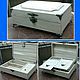 Casket-a casket with a double bottom made of solid oak, storage 066, Blanks for decoupage and painting, Tula,  Фото №1